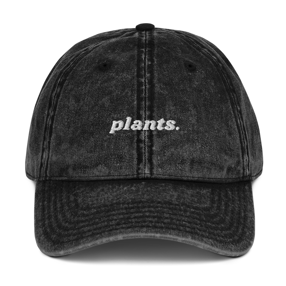 plants. Distressed Cotton Hat